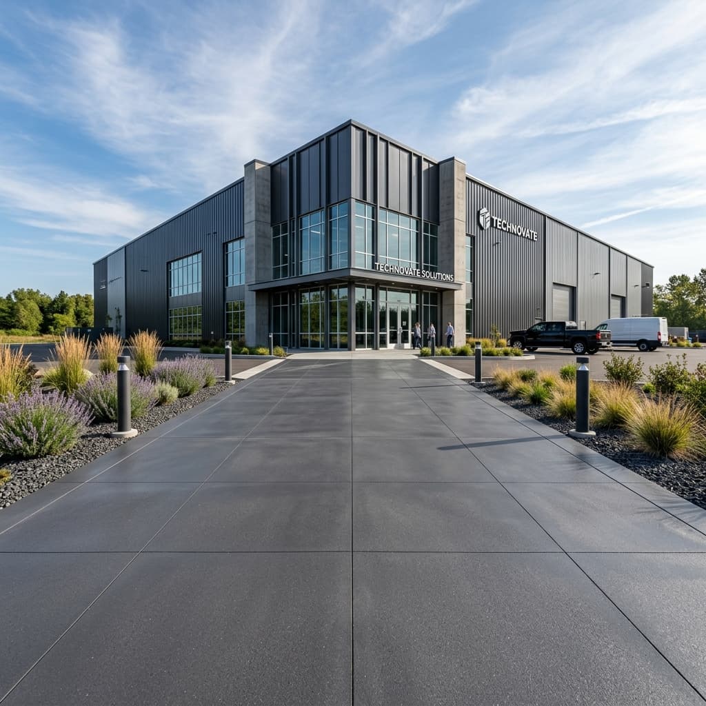 Pristine Commercial Concrete Driveway